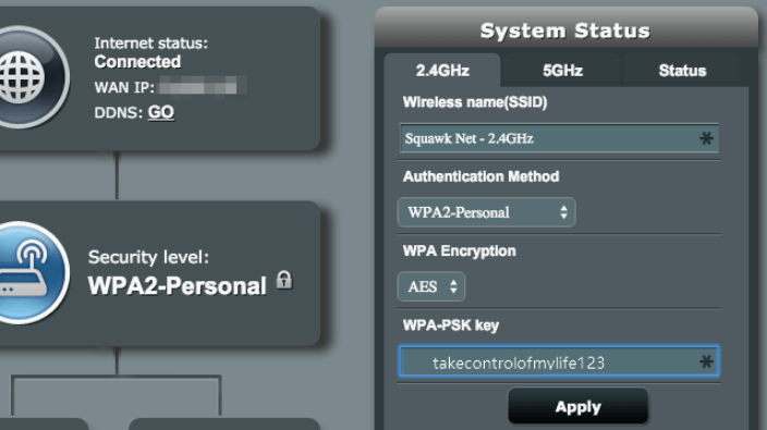 router web interface