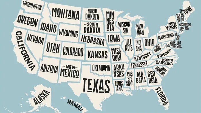 A List Of Popular States In The USA
