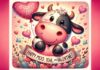 Cow Valentine's Day Card