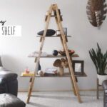 Wood Ladder Display Shelves