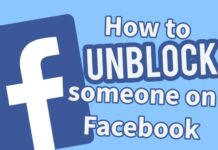 how to unblock someone on facebook
