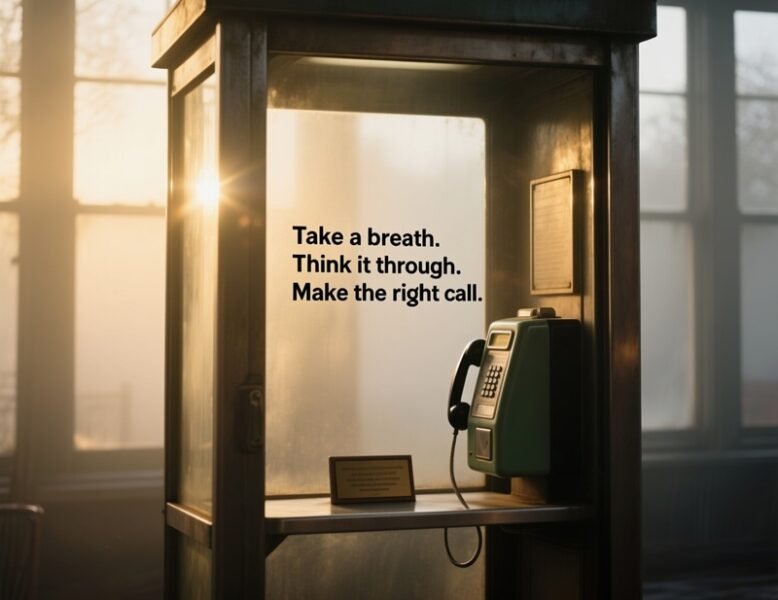 Woman thoughtfully weighing pros and cons before making an important life decision