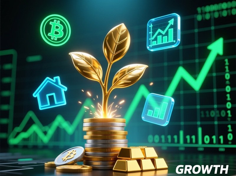 Investments planning with financial charts and long-term goals