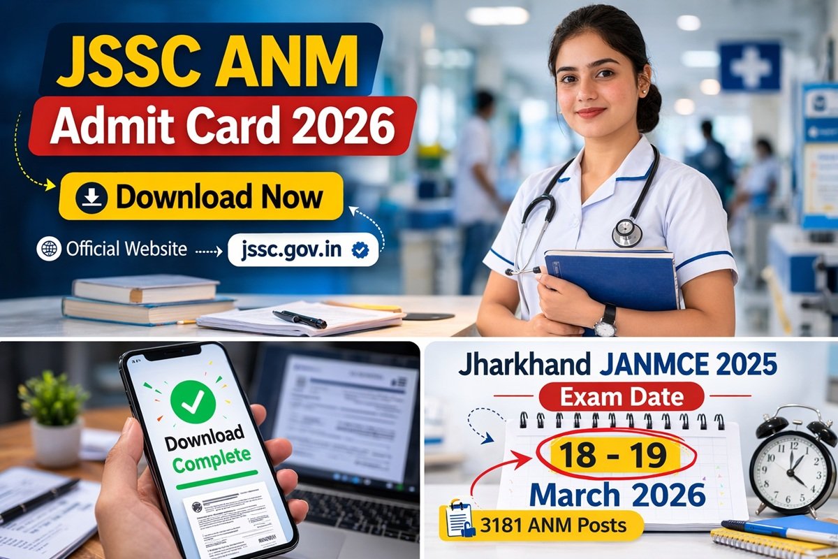 JSSC ANM Admit Card 2026 Download Now: Exam Dates Out