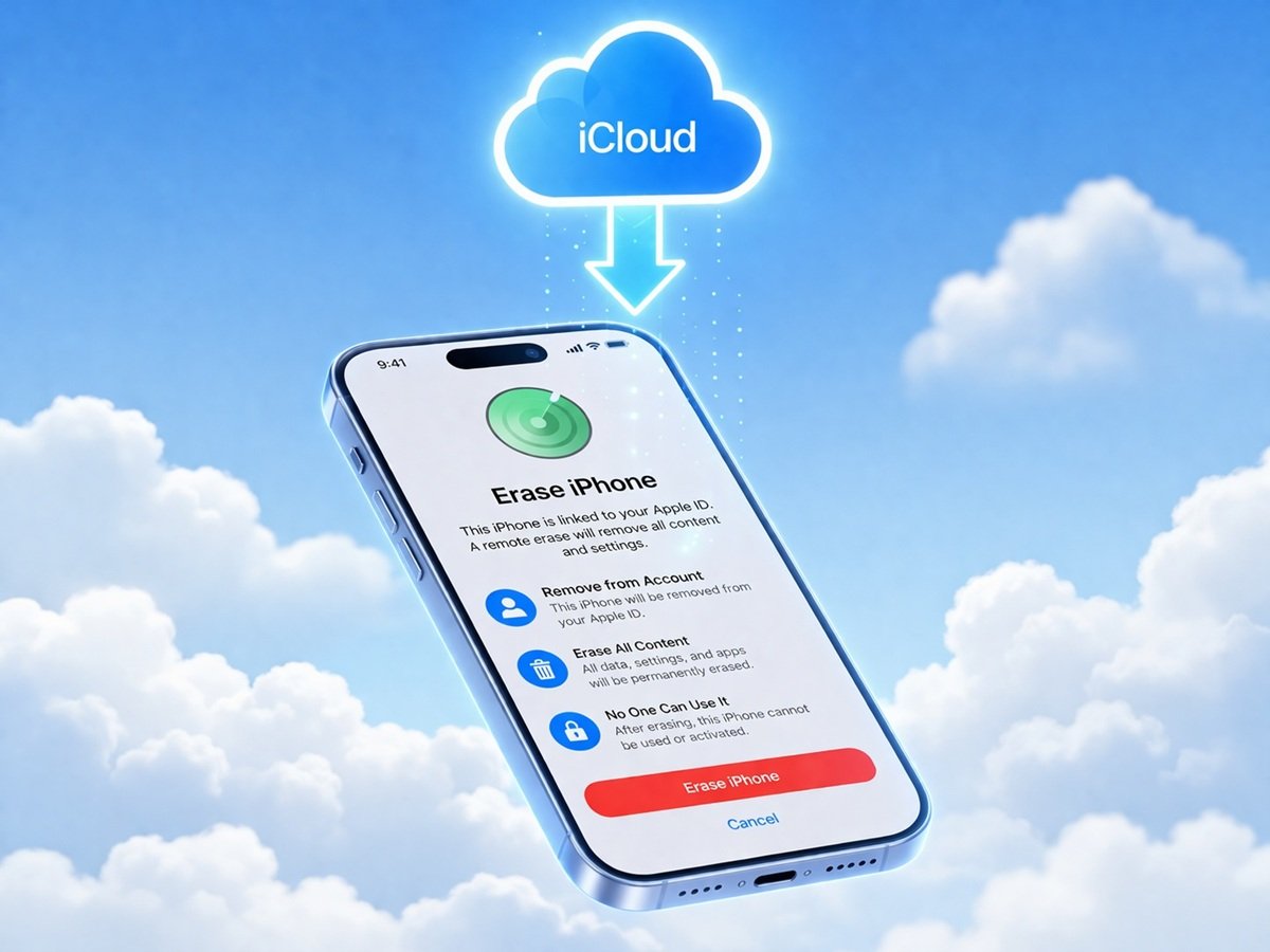 Erase iPhone via Finder (Mac) or iTunes (Windows)