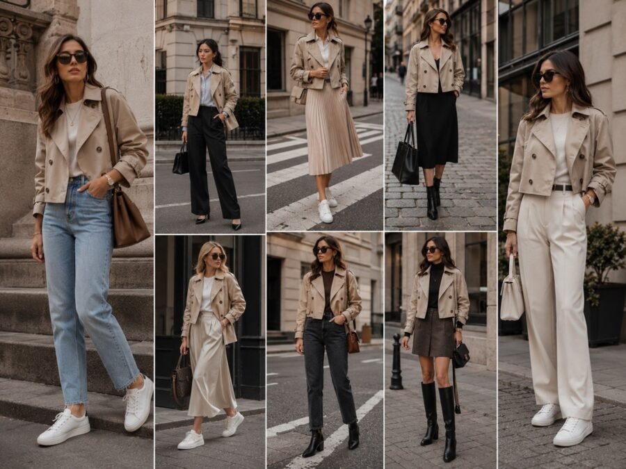 10 Everyday Outfits You Can Create with a Cropped Trench Coat