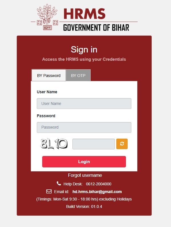 HRMS Bihar Portal