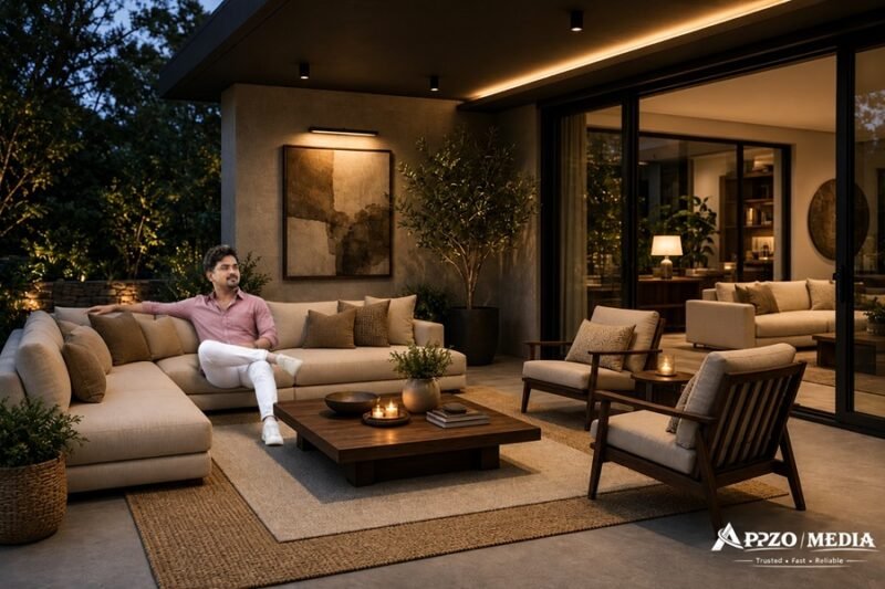 How to Make an Outdoor Lounge Area Feel Like a Real Room