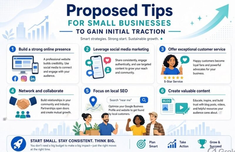 Proposed Tips For Small Businesses To Gain Initial Traction
