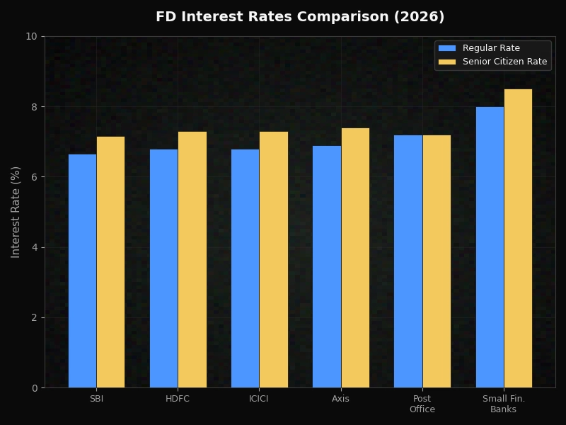 Fixed deposit rates calculator comparison of bank interest rates 2026